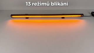 Gumové výstražné LED svetlo vonkajšie, oranžové, 12/24V, 640mm