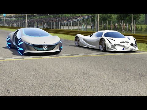Mercedes-Benz Vision AVTR vs Devel Sixteen at Monza Full Course