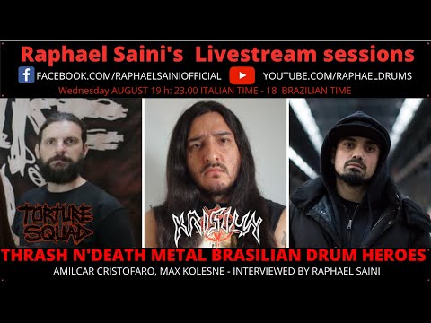 Brasilian drum heroes - Max Kolesne (Krisiun), Amilcar Cristofaro (Torture Squad)