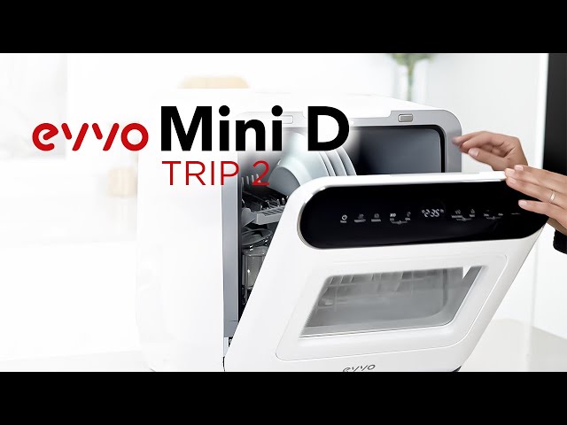 Evvo Home Mini D Trip 2 Lavavajillas Portátil Capacidad 2 Cubiertos F Blanco video