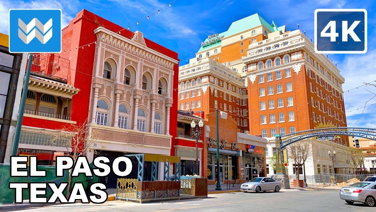 Immersive street-level walking tour through El Paso Downtown, United States, showcasing authentic urban landscapes, local architecture, and the vibrant atmosphere of the city's neighborhoods