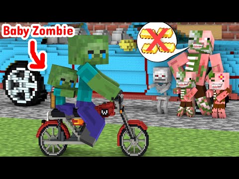 Poor Zombie Family And Bad Guys - Minecraft Animation