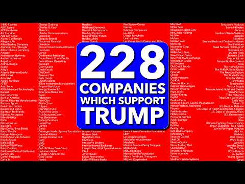 228 Companies Which Support Trump