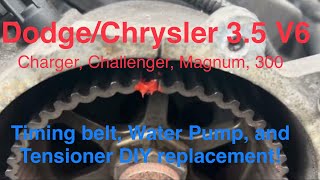 How to replace Timing Belt and Water pump  on Chrysler 300 3.5 Dodge Charger, Magnum, and Challenger