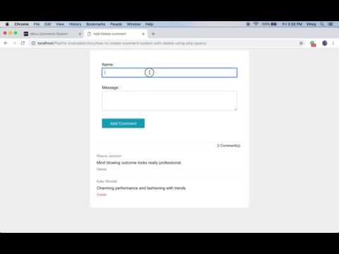 How To Create Comment System With Delete Using Php Jquery