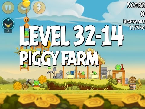 Angry Birds Piggy Farm Level 32-14 Walkthrough 3 Star