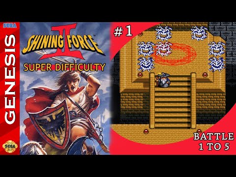Shining Force 2 Super Difficulty | PART 1, Battle 1 to 5 | Full Gameplay, Every Mithril Ore