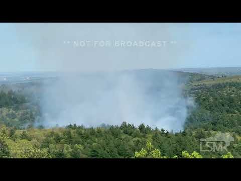 05-14-2022 Milton, MA - Brush fire breaks out in the Blue Hills