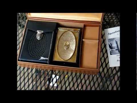 Zenith Royal 500H transistor radio with accessories