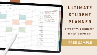 Ultimate Student Digital Planner for GoodNotes 2024 & Undated Review + Comparison | FREE Planner
