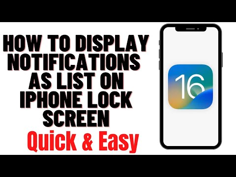 HOW TO DISPLAY NOTIFICATIONS AS LIST ON IPHONE LOCK SCREEN