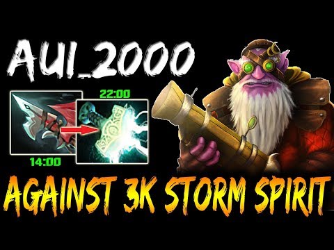 Aui_2000 Sniper Mid Versus 3K Storm Spirit | DotA 2 Pro MMR Gameplay