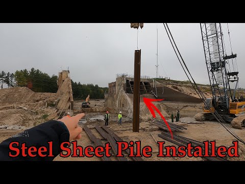 Edenville Dam Sheet Pile Installed and Old River Path Final Preparations