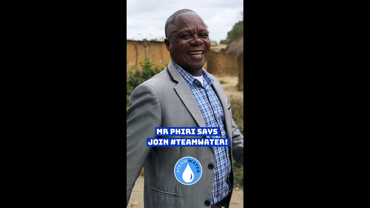 Mr Phiri says join #TeamWater!