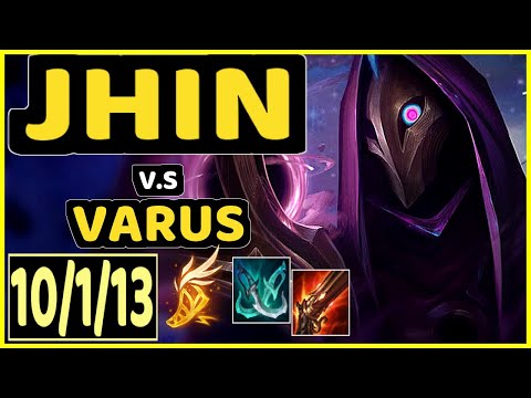 YUUKI60 (JHIN) vs VARUS - 10/1/13 KDA BOTTOM ADC GAMEPLAY - EUW Ranked GRANDMASTER