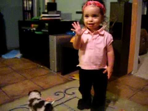 Kimaya and our new puppy