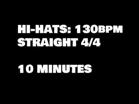 130bpm Hi-Hat Straight 4/4 10 Minute Metronome