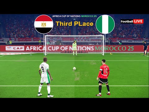 Egypt vs Nigeria - Penalty Shootout | Third Place Africa Cup of Nations 2025 | eFootball PES