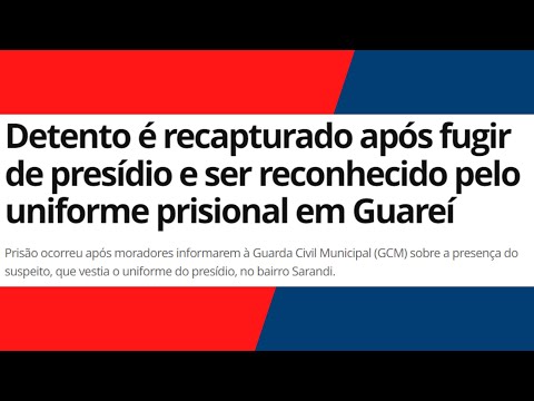 CAPTURADO: Dentento foge mas é capturado em Guareí!