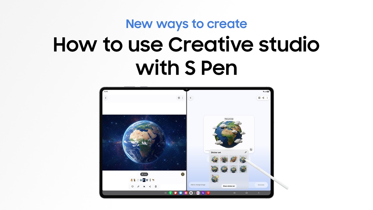 How to use Creative Studio with S Pen | Galaxy AI | Galaxy Tab S12 Series | Sams