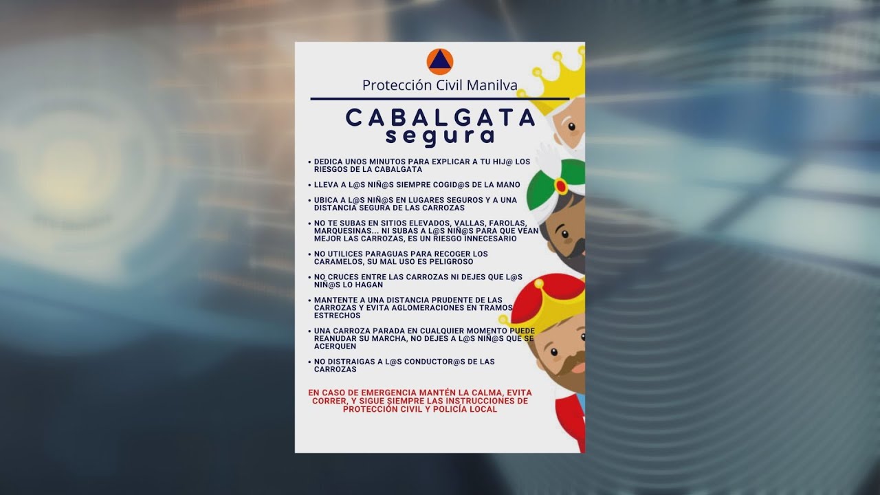 Recomendaciones de seguridad en la Cabalgata