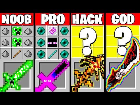 Minecraft Battle: MONSTER SWORD CRAFTING CHALLENGE - NOOB vs PRO vs HACKER vs GOD ~ Funny Animation