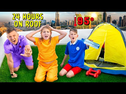 Five Kids SURVIVING 24 Hours on our ROOF