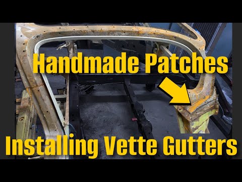 How To Install 1963-1967 Corvette Gutters & Drip Rails. Creating Custom Patches To Fix The Bird Cage