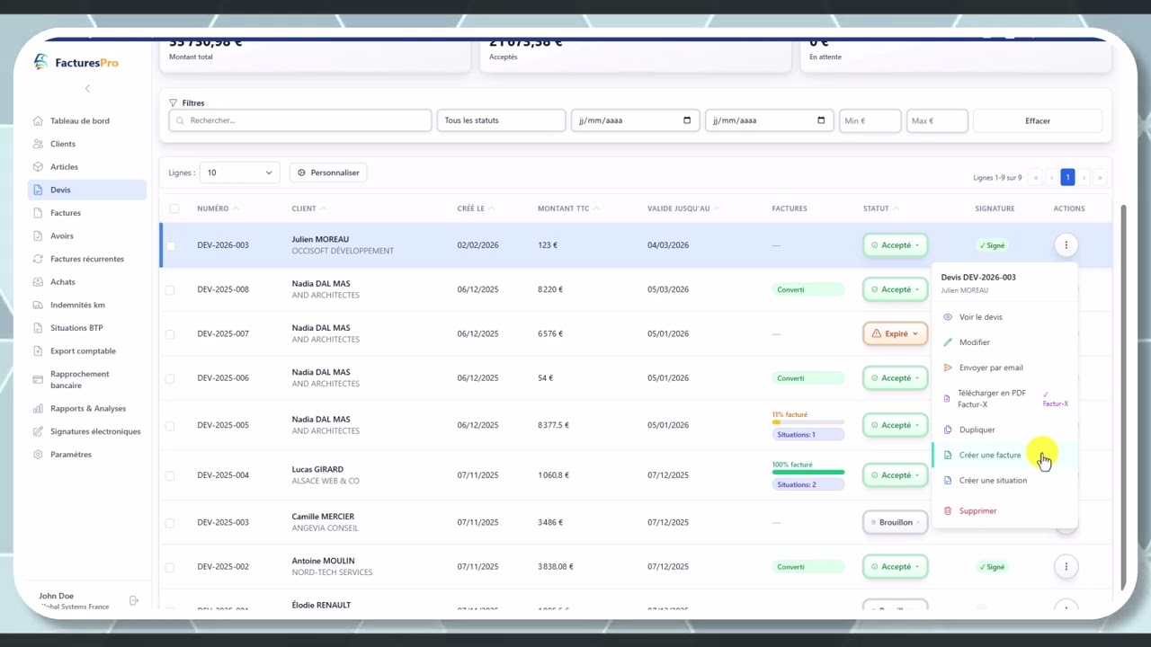 Tutoriel vidéo : Situations de travaux BTP — Formation FacturesPro