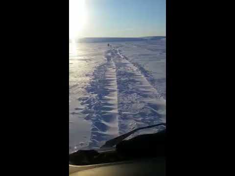 A lonely cyclist in the Russian Arctic