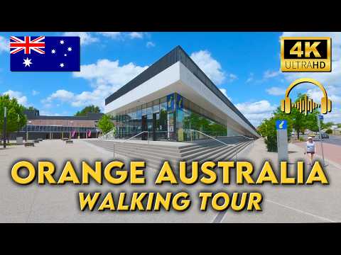WALKING AROUND ORANGE AUSTRALIA | Australian Regional City | 4K UHD Video Walk | Binaural Audio