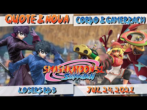 Quote & Nova (B) vs. Corvo & GamerZach (R) - Losers Rd 3 - Smashkatoon 51