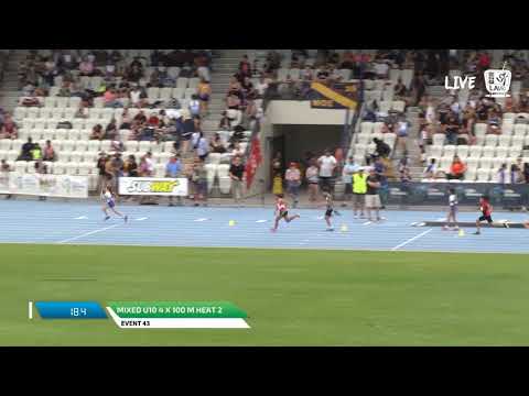 Mixed U10 4 x 100m Heat 2 - 2018 SUBWAY State Relay Championships // LAVicTV