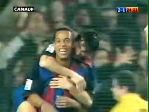 Ronaldinho - Pichenette vs. Atletico (FC Barcelona 3-1 Atletico Madrid - J24 - 2004-02-15)