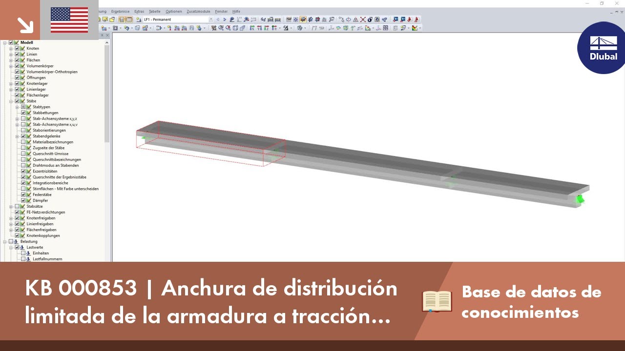 KB 000853 | Anchura de distribución limitada de la armadura a tracción en la placa del ala ...