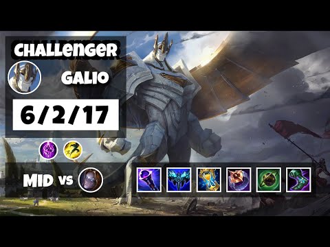 Galio vs Orianna KOREAN Challenger MID (6/2/17) - v11.13
