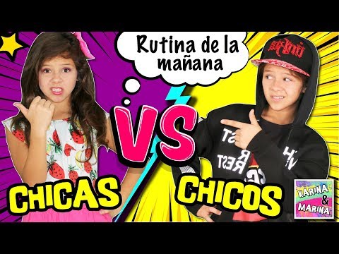 🎀 ¡¡CHICAS VS CHICOS!! 💜 RUTINA DE MAÑANA para ESCUELA o COLEGIO 📚 NIÑAS vs NIÑOS MORNING ROUTINE