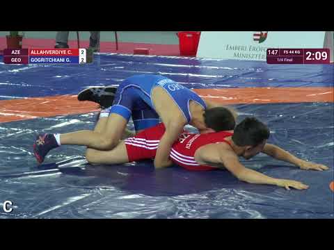 1/4 FS - 44 kg: C. ALLAHVERDIYE (AZE) v. G. GOGRITCHIANI (GEO)