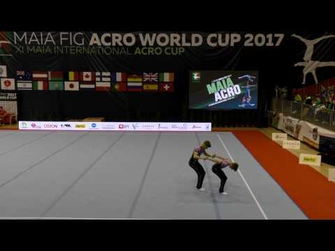 Sam Large and Hector Kinghorn MIAC 2017 Acrobatic gymnastics 12-18 mens pair balance