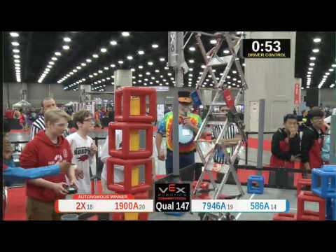 2015 VRC Tech Q147 - 2X 1900A vs 7946A 586A - 76 to 48 - VEX Worlds 2015 - Technology Division