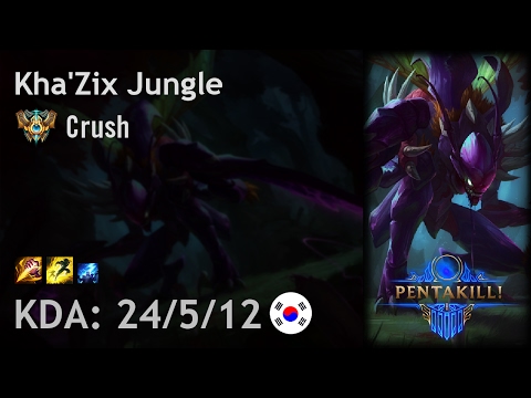 Kha'Zix Jungle vs Rengar - Crush - KR Challenger Patch 7.2