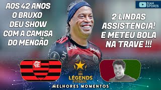 RONALDINHO VESTIU A CAMISA DO MENGÃO NOVAMENTE NA COPA LEGENDS BRUXO DEU 2 ASS E METEU BOLA NA TRAVE