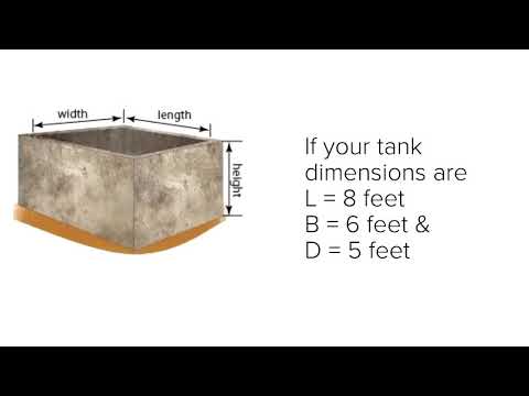 How to calculate water tank capacity in liters? | How to calculate volume of a rectangular tank