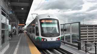 preview picture of video 'ST Light Rail @ SeaTac International Airport Station - Arrive & Depart'