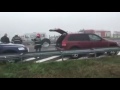 ACCIDENT IN LANT PE AUTOSTRADA A2 CHAIN CRASH ON ROMANIA A2 HIGHWAY