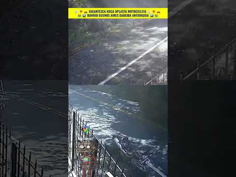 🪨​ GIGANTESCA ROCA APLASTA MOTOCICLETA 🇨🇴