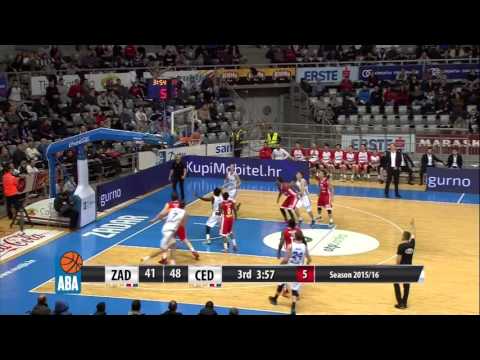 ABA Liga 2015/16 highlights: Zadar - Cedevita R20 (17.1.2016)