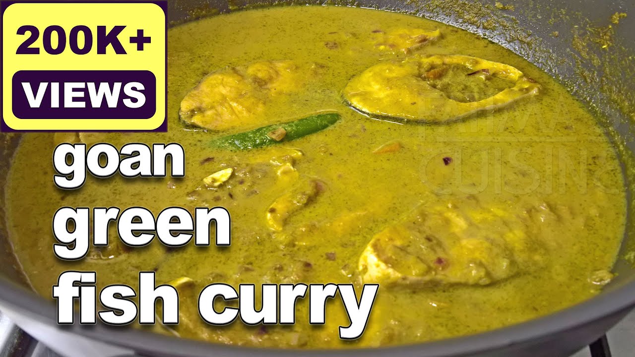 Goan Green Fish Curry | Kingfish Curry Recipe | Goan Fish Recipes | Goan Recipes by Fatima