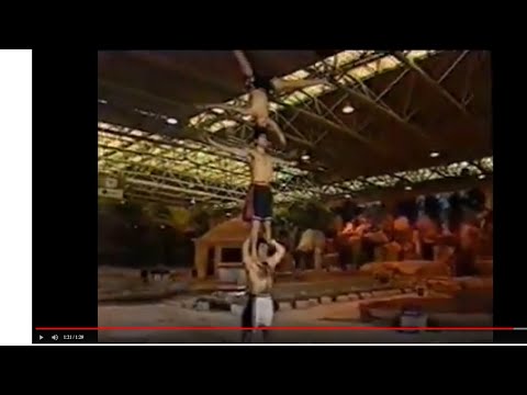Saeed bandbaz Hojjat loghman and Hamid badbaz Acrobat group korean TV