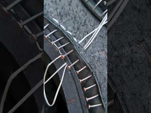 teknik dan skill menjahit sepatu dengan alat sederhana #shorts